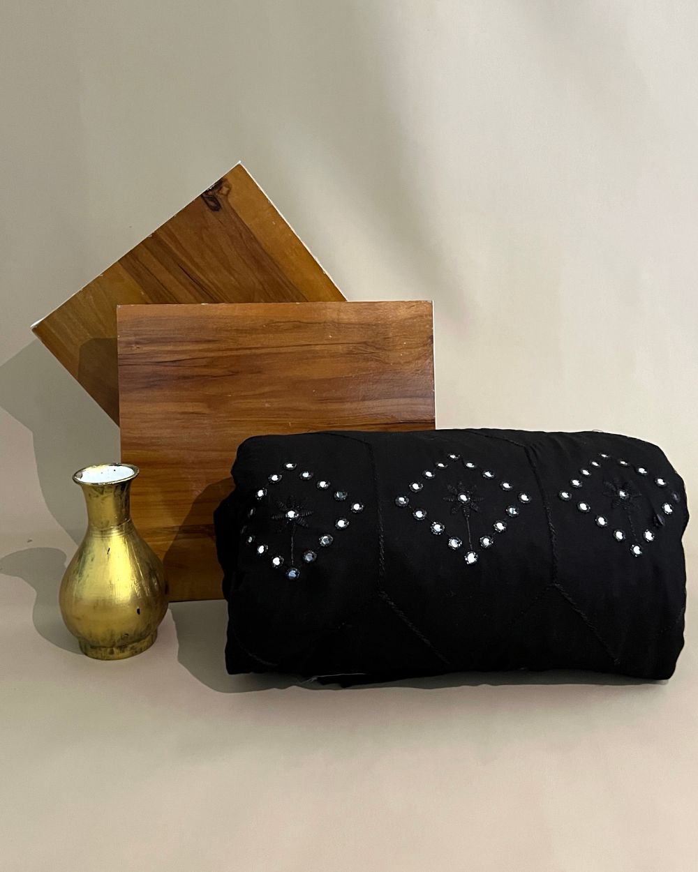 Rayon Abla Work Black Colour 44 inches width