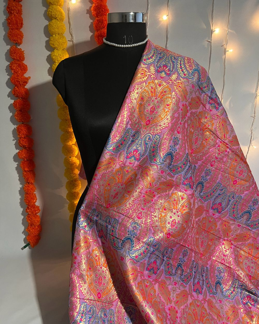 Jacquard Brocade Light Lavender Colour 46 Inches Width