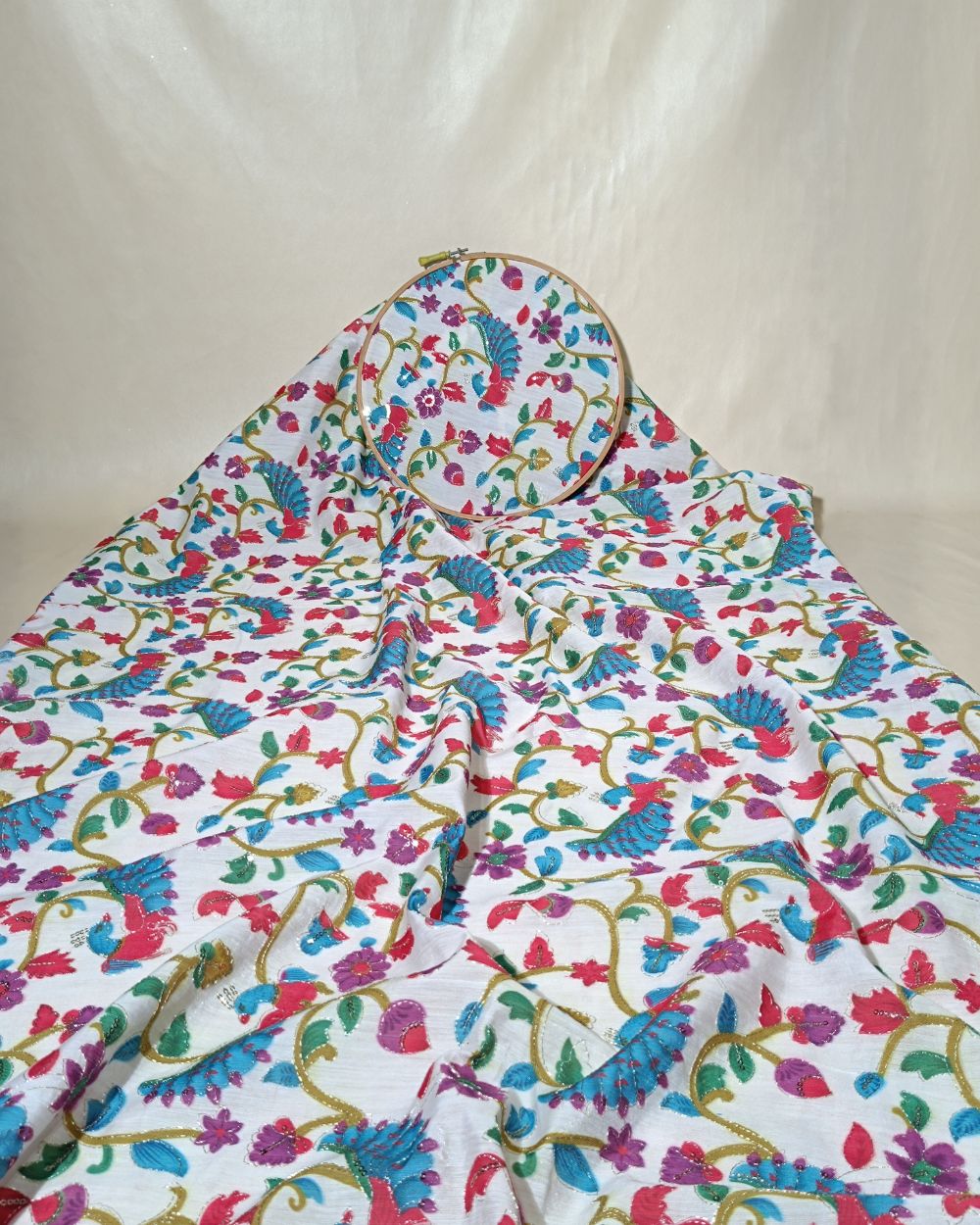 Mulberry Work Multicolour Colour 44 Inches Width