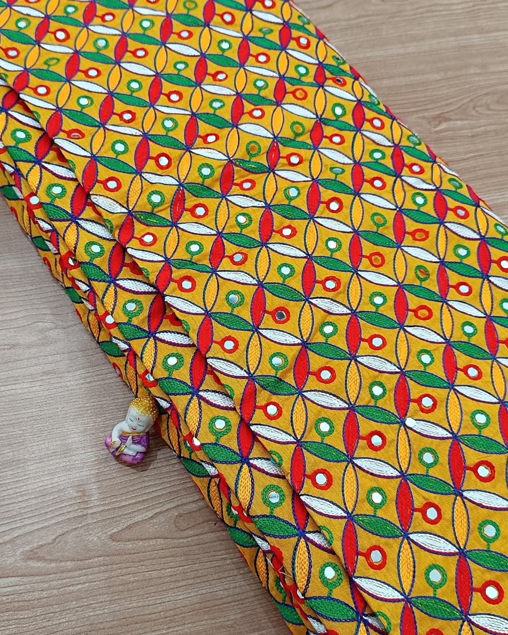 Banglori Gamthi Rajasthani Yellow (Multicolor) Colour 42 Inches Width