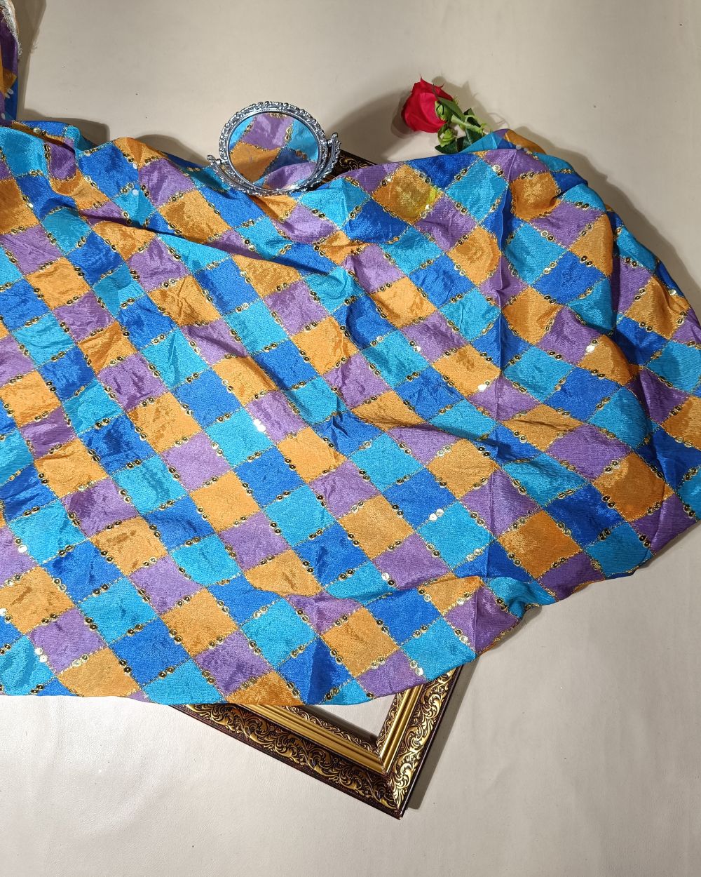 Chinnon Work Multicolor Colour 44 Inches Width