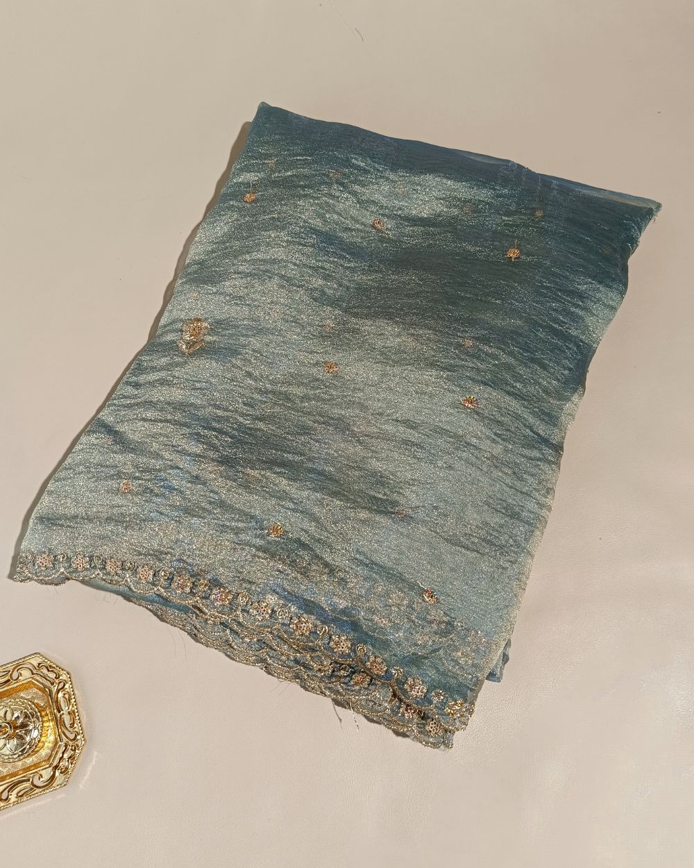 Hiranya Work Dupatta Pastel Pista Colour 42 Inches Width