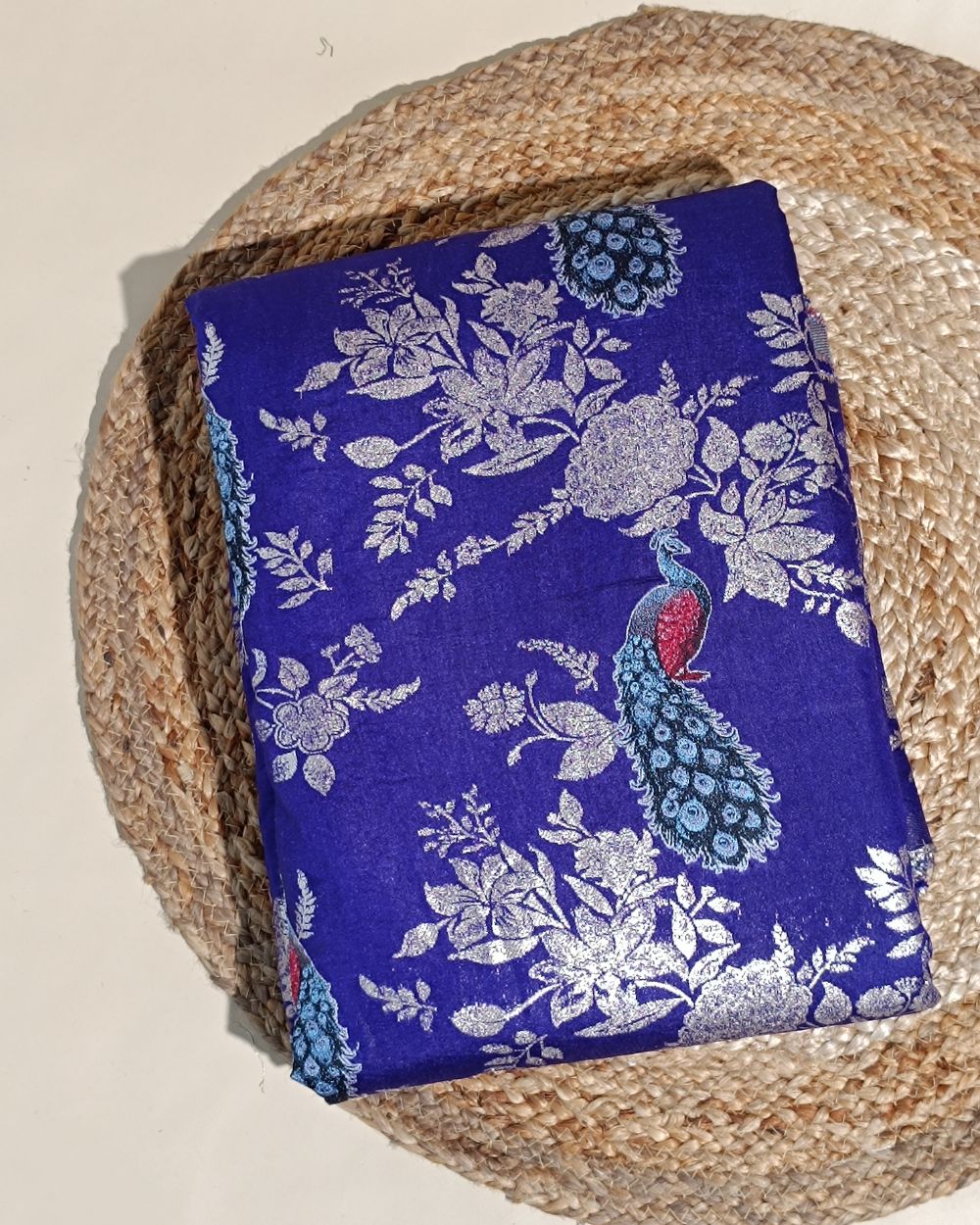 Jacquard Banarasi Deep Blue Colour 42 Inches Width