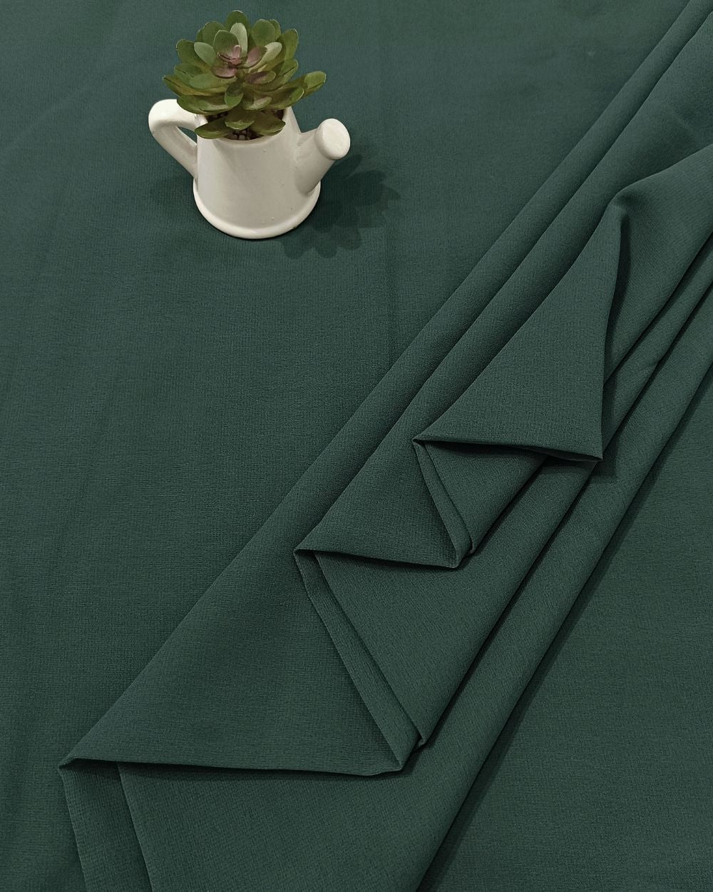 Plain Georgette Dark Teal Green Colour 44 Inches Width