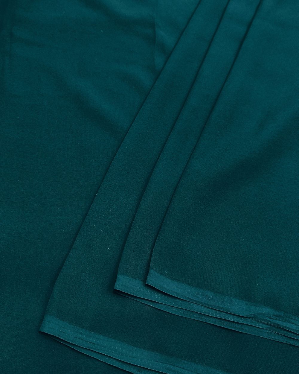 Plain Georgette Dark Turquoise Green Colour 44 Inches Width