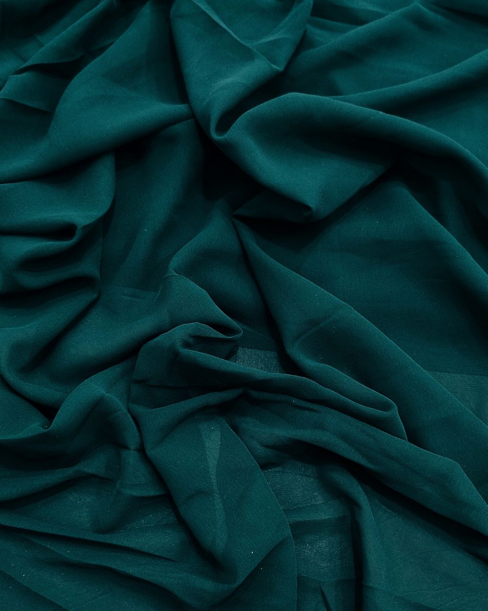 Plain Georgette Dark Turquoise Green Colour 44 Inches Width