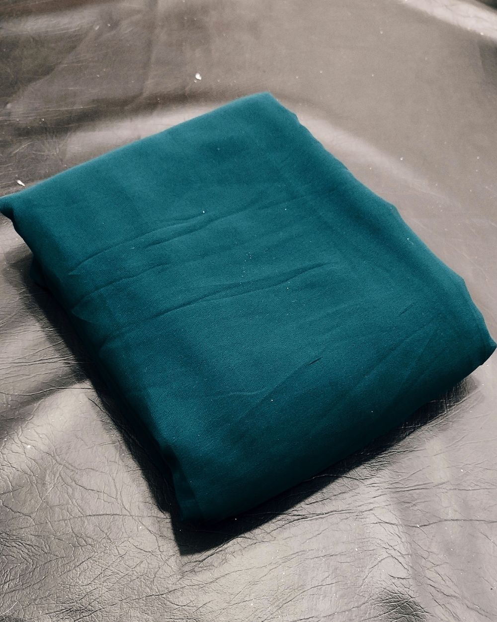 Plain Georgette Dark Turquoise Green Colour 44 Inches Width