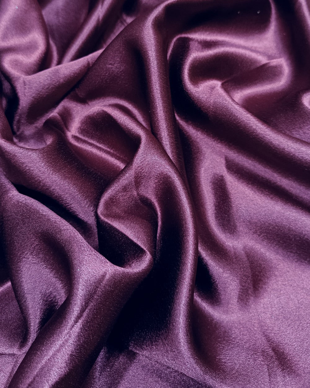 Plain German-Satin Dark Burgundy Wine Colour 44 Inches Width