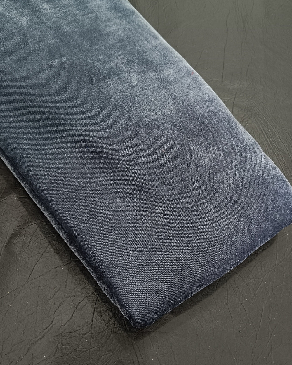 Plain Velvet Blue Grey Colour 60 Inches Width