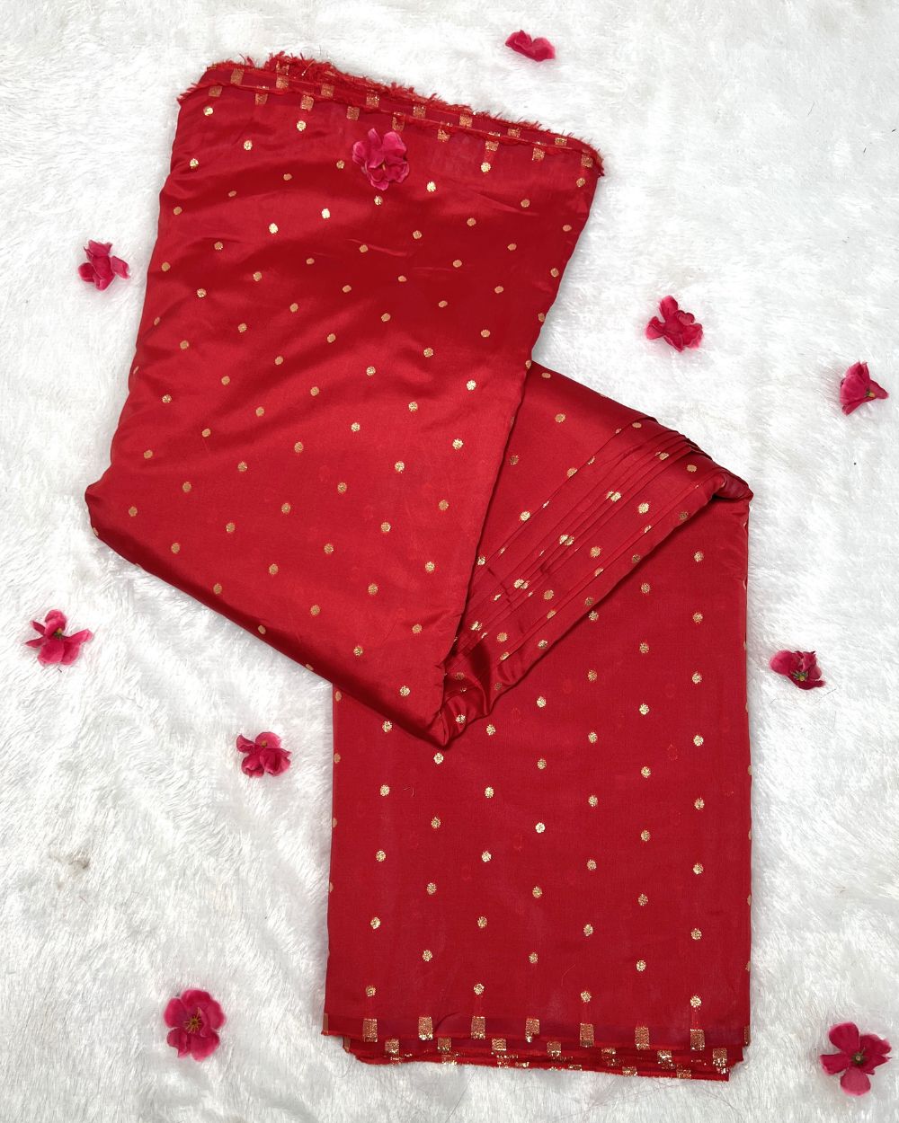 Taffeta Work  Red Colour 60 Inches Width