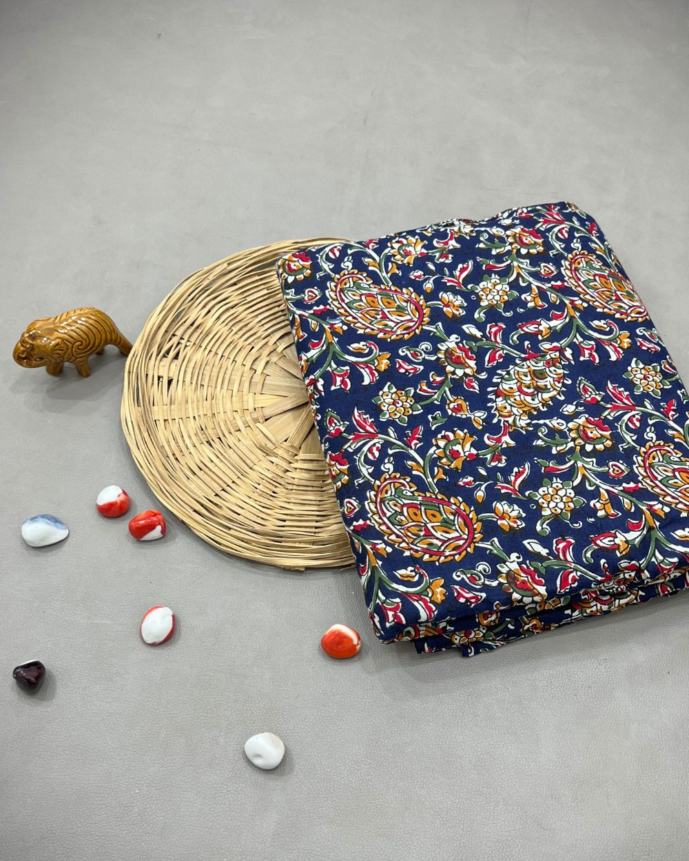 Printed Cotton Navy Blue Colour 42 Inches Width