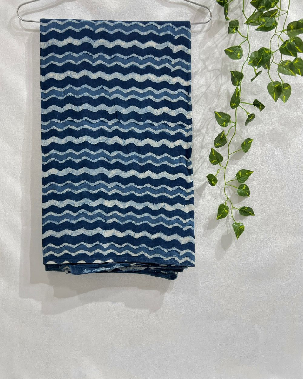 Hand Block Printed Cotton Indigo Blue Colour 44 Inches Width