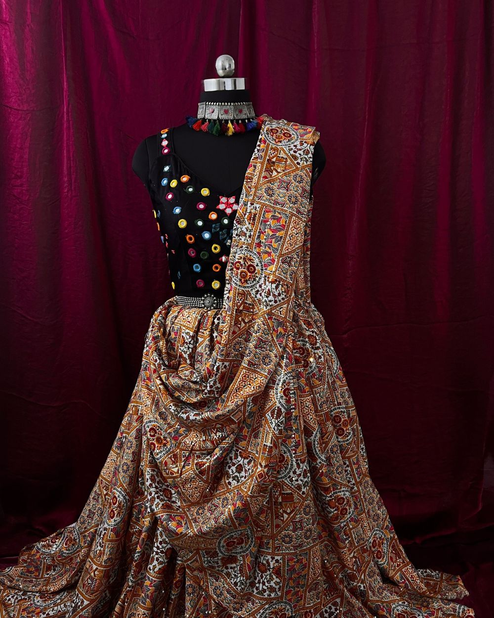 Rayon Sequin Work Multicolor 44 Inches Width