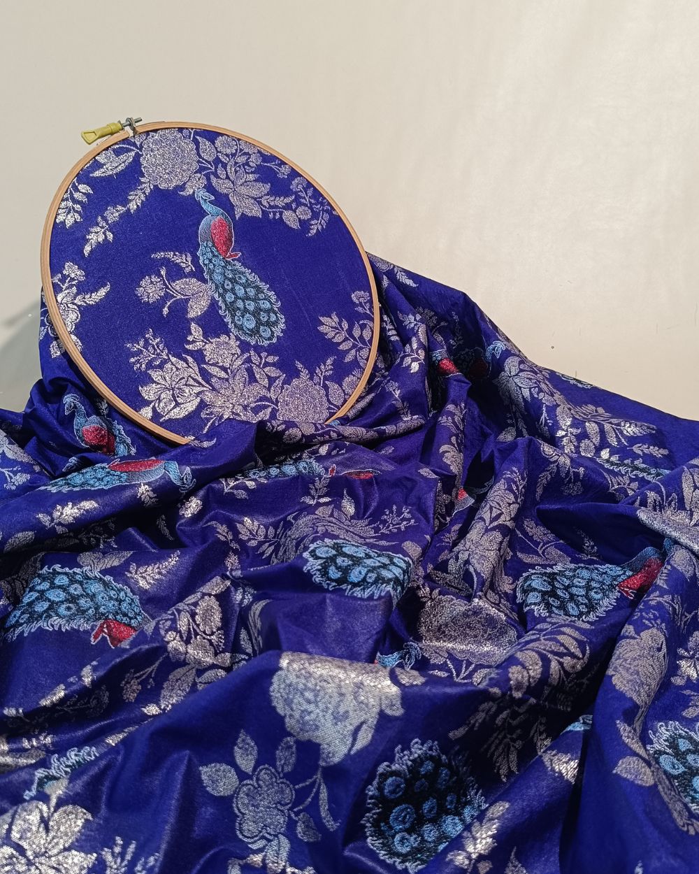 Jacquard Banarasi Deep Blue Colour 42 Inches Width