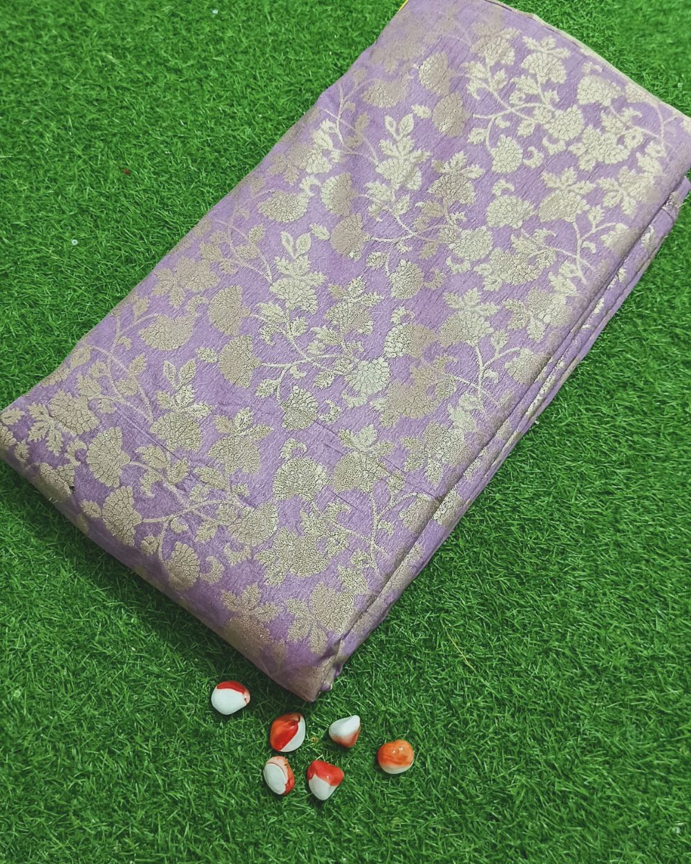 Jacquard Brocade Light Lavender Colour 44 Inches Width