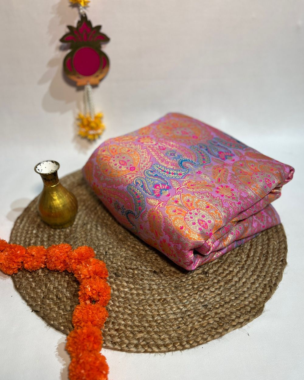 Jacquard Brocade Light Lavender Colour 46 Inches Width