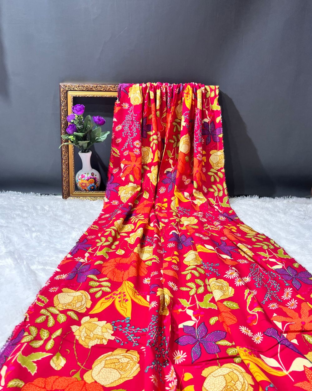 Printed Rayon Pink Colour 44 Inches Width