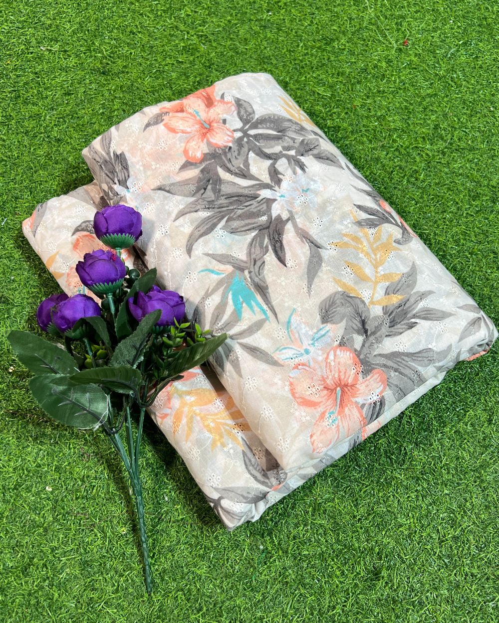 Printed Hakoba Cotton Multicolor 44 Inches Width