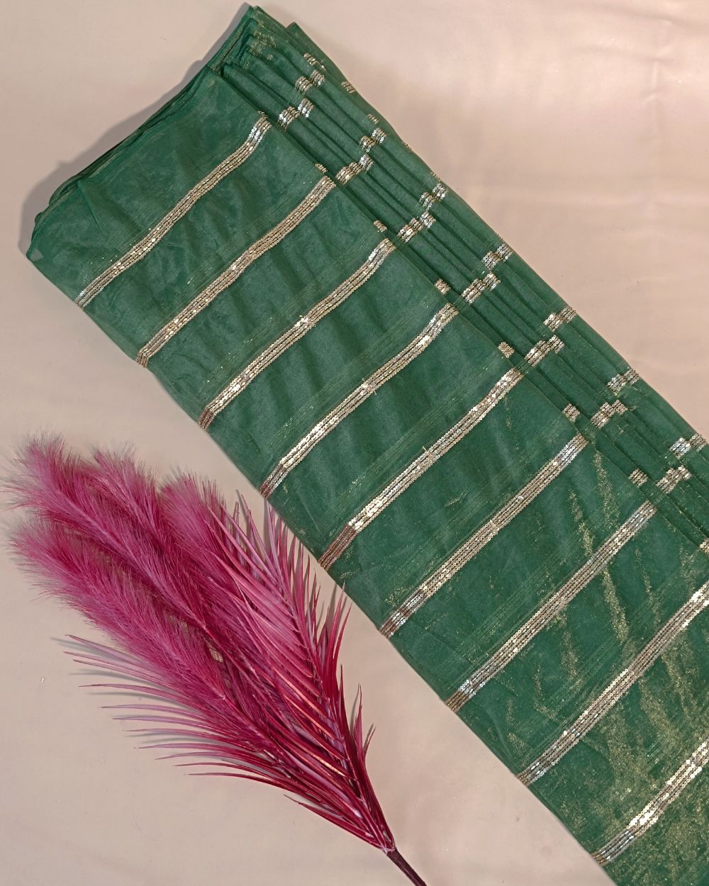 Twill Net Work Green Colour 42 Inches Width