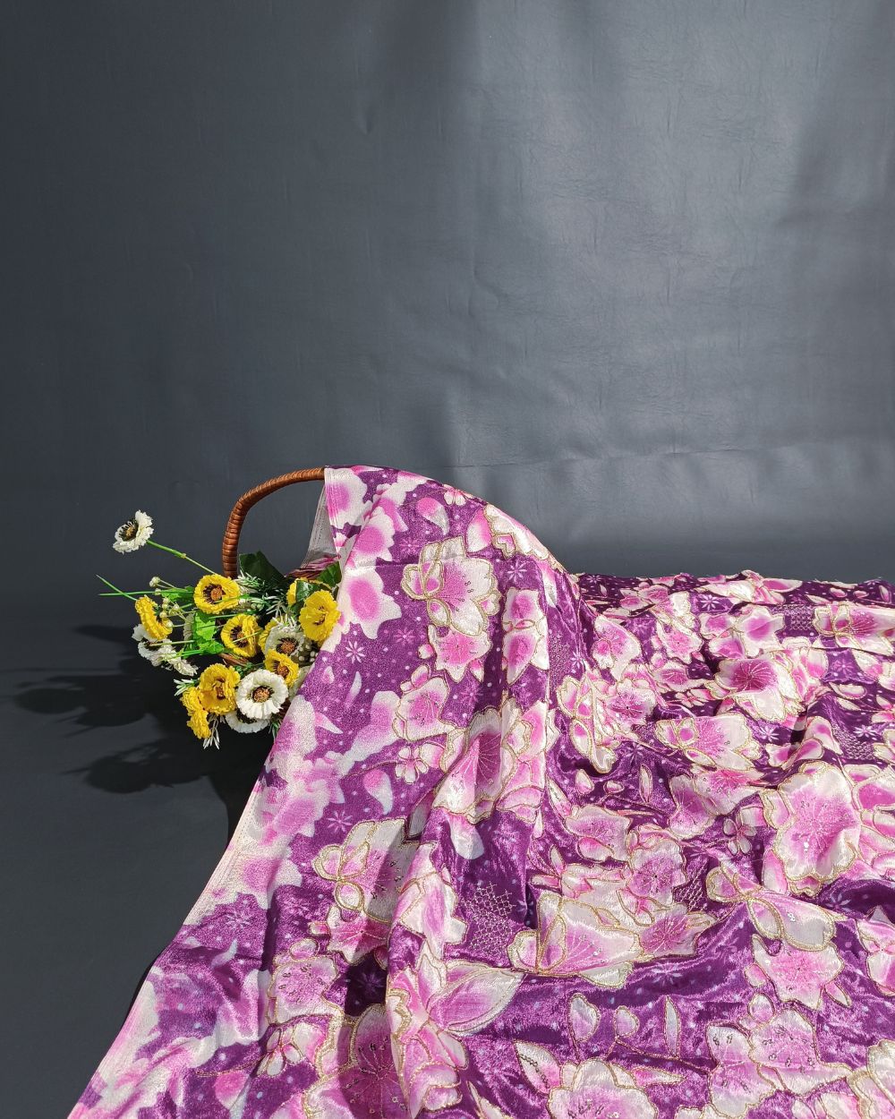 Chinnon Work Purple Colour 42 Inches Width