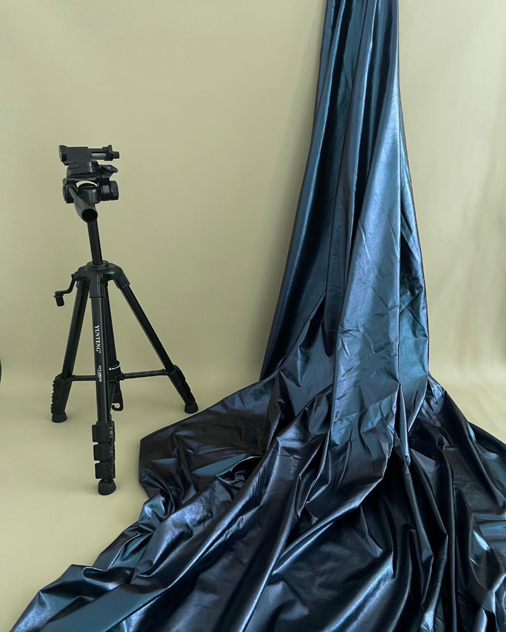 Imported Metallic Foil All Over Shine Dark Blue Colour 60 Inches Width