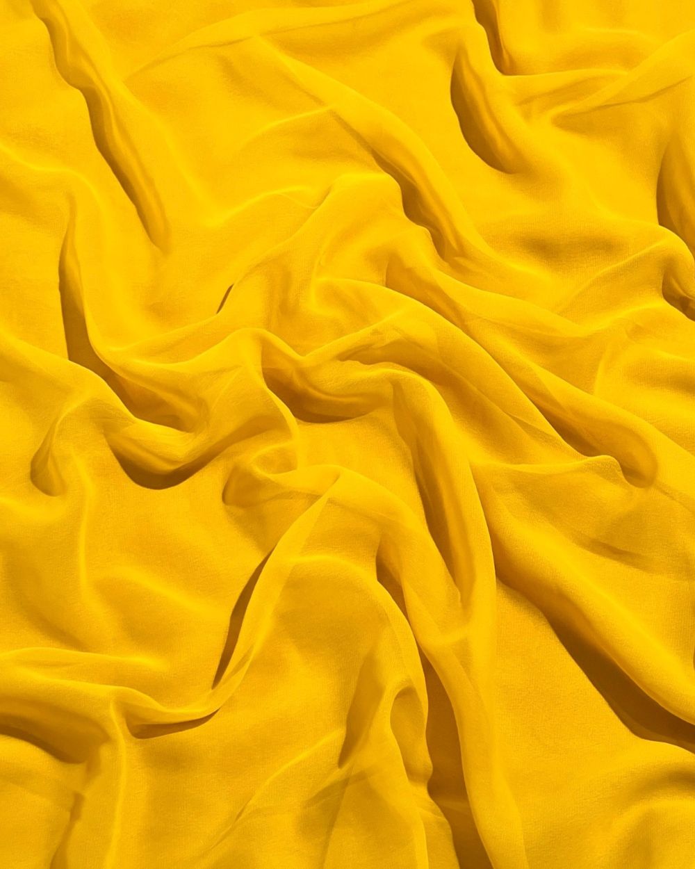 Plain Georgette Corn Yellow Colour 44 Inches Width