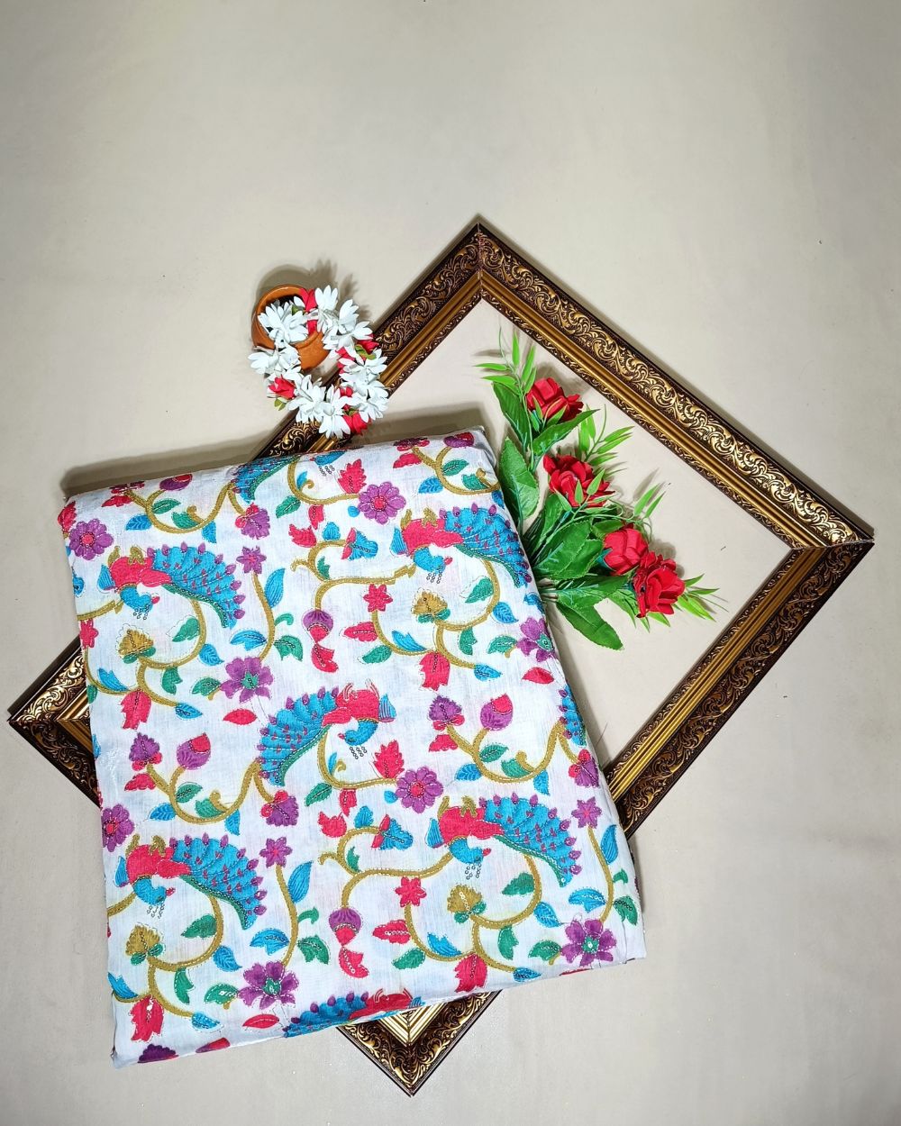 Mulberry Work Multicolour Colour 44 Inches Width