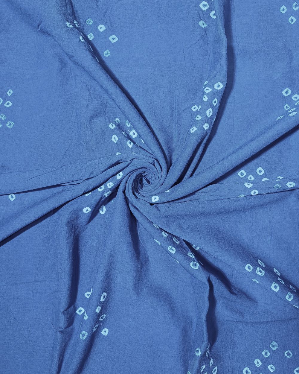 Pure Soft Cotton Bandhani Print Blue Colour 44 Inches Width