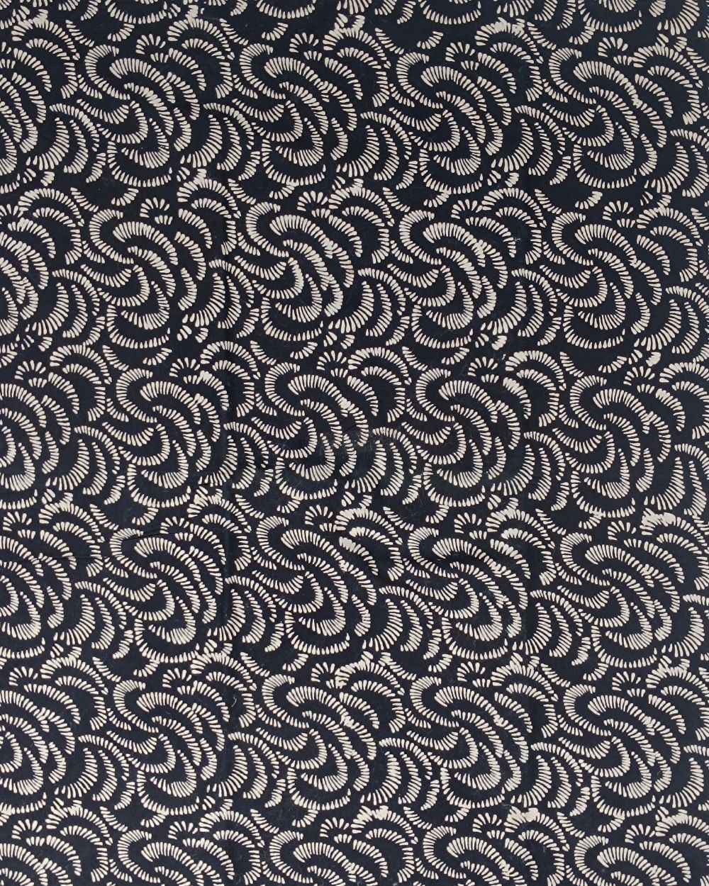 Hand Block Printed Cotton Monochrome Black Colour 42 Inches Width