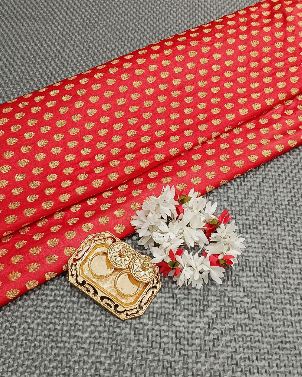 Banarasi Red Colour 42 Inches Width