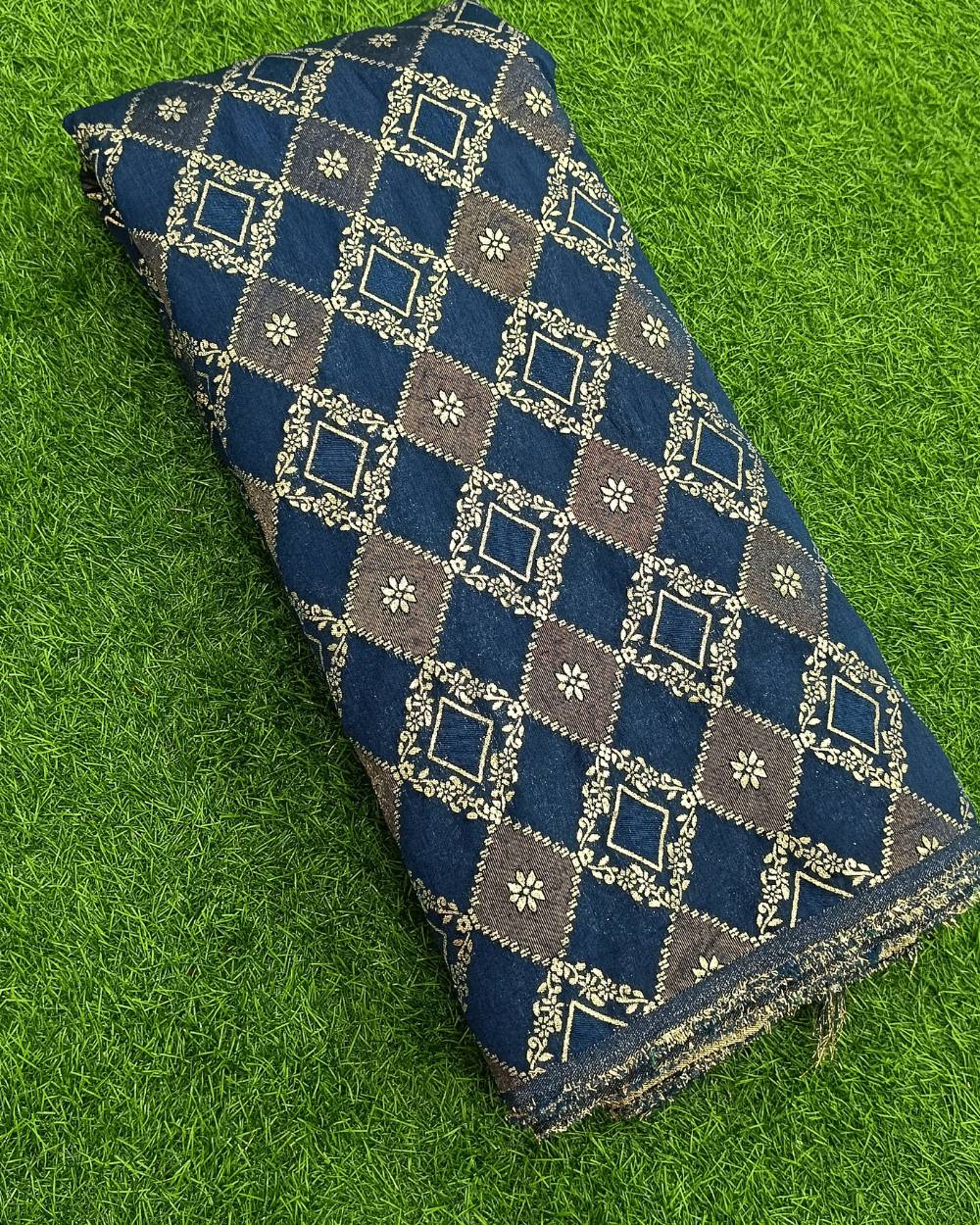 Chanderi Work Navy Blue Colour 45 Inches Width