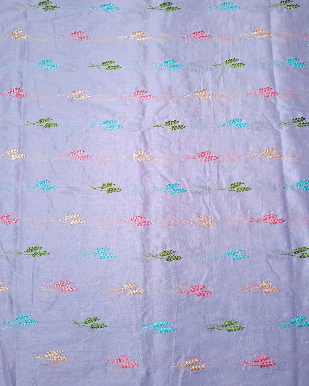 Mal Cotton with Thread Work Lavender Colour 40 Inches Width