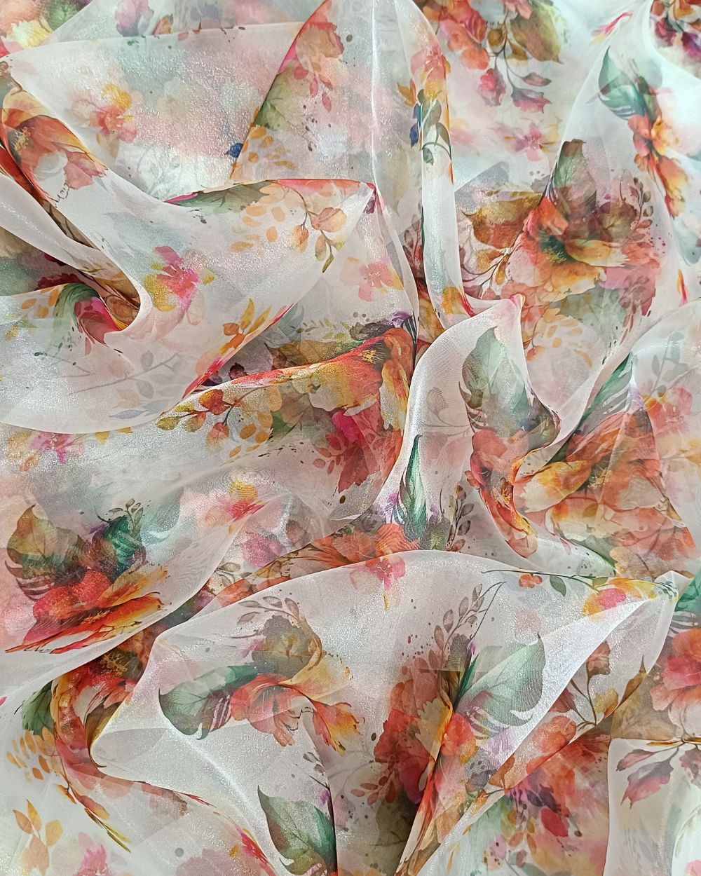 Printed Organza Multicolor 43 Inches Width