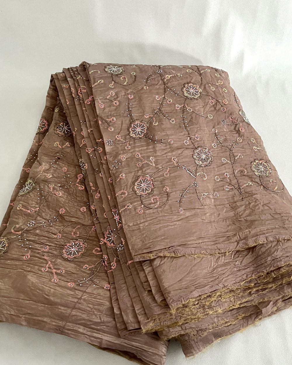 Gold Crush Work Oatmeal Colour 48 Inches Width