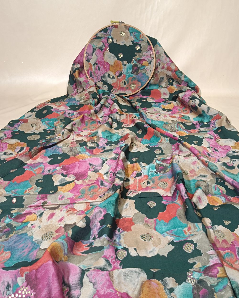 Printed Muslin (Foil) Multicolor Colour 42 Inches Width