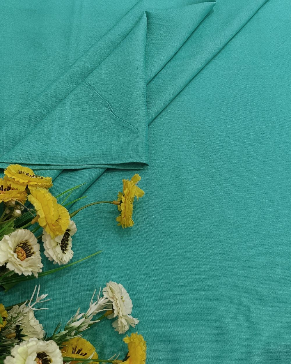 Plain Rayon-cotton Celeste Blue Colour 44 Inches Width