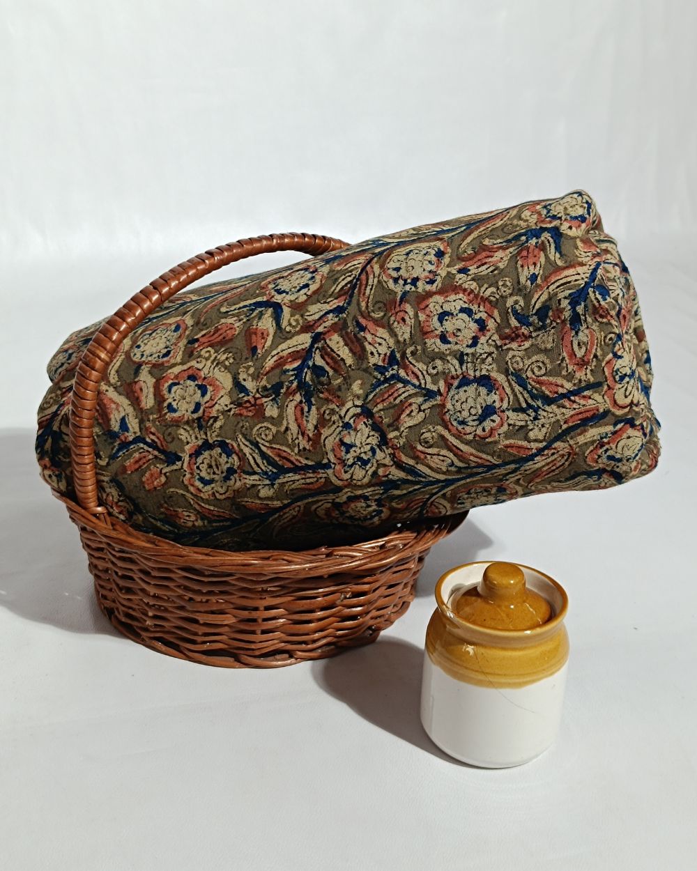 Hand Block Printed Cotton Kalamkari Light Pista Colour 44 Inches Width