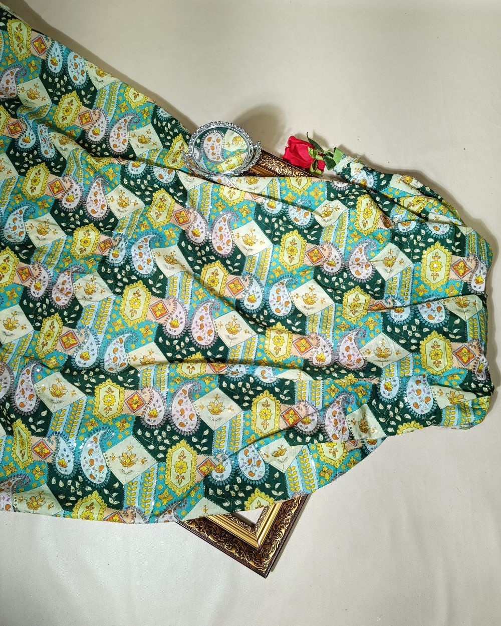 Position Print Work Multicolor Colour 44 Inches Width