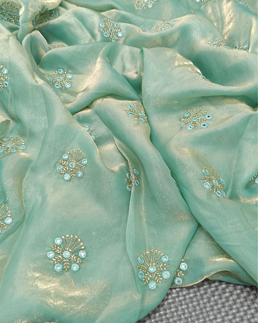 Space Silk Work Pista Colour 44 Inches Width