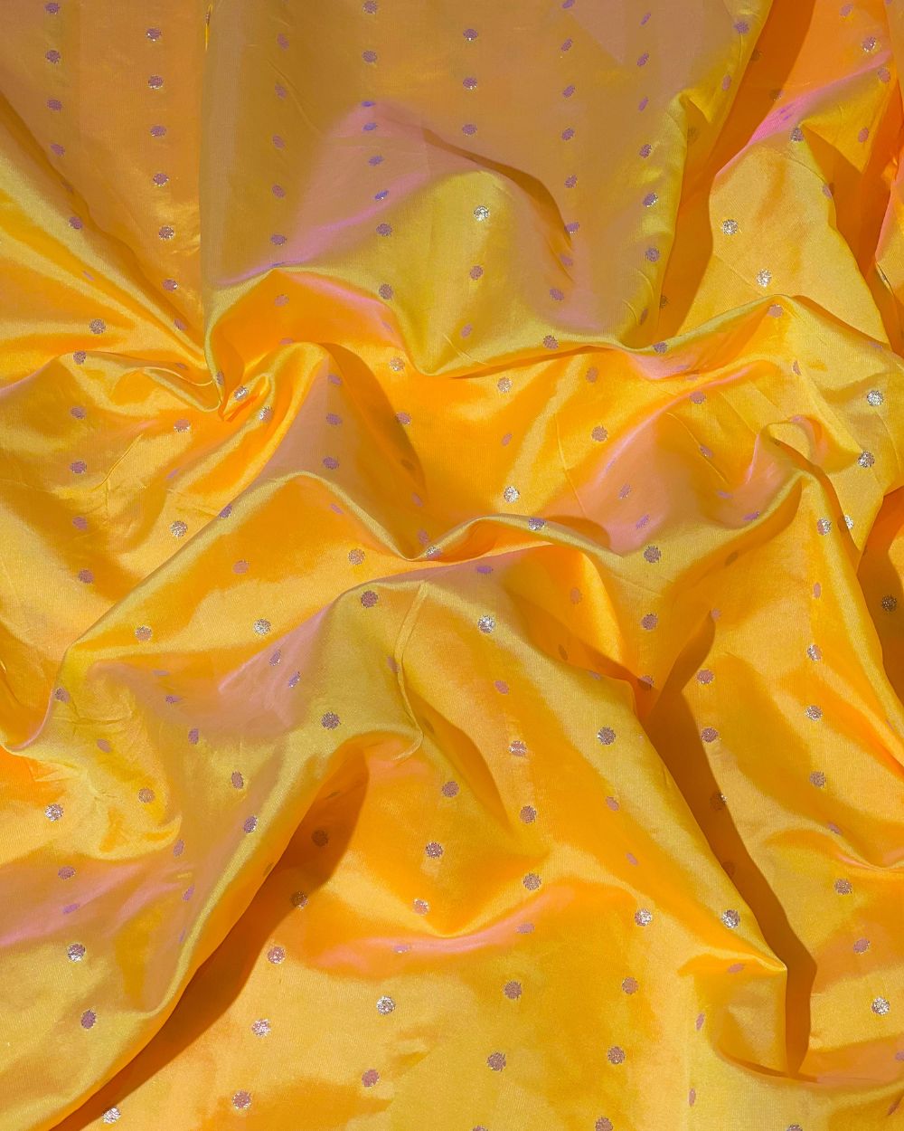 Taffeta Work Mango Yellow Colour 54 Inches Width