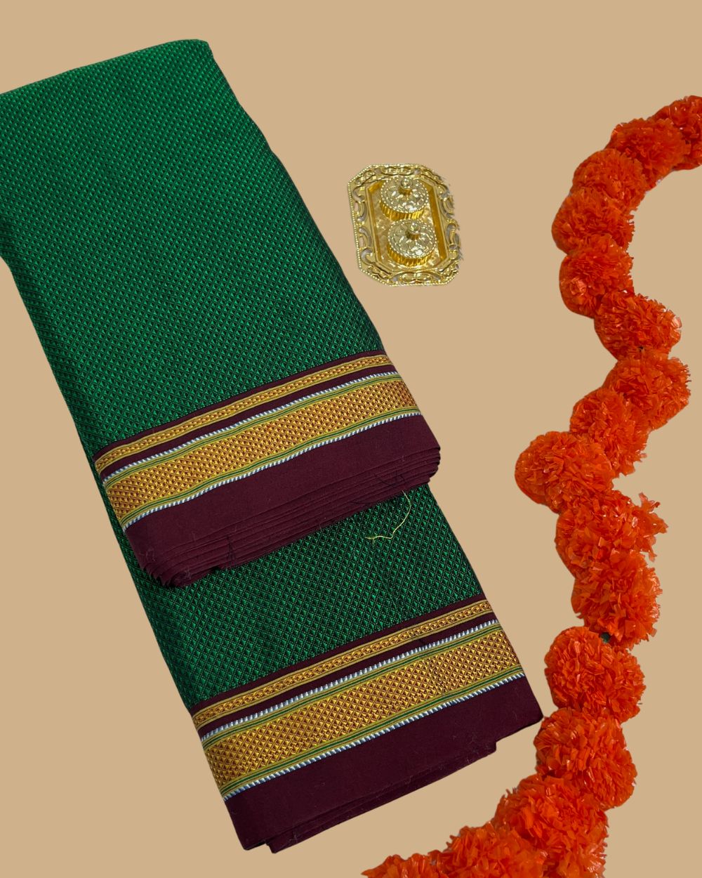 Cotton Khun Green Colour 36 Inches Width