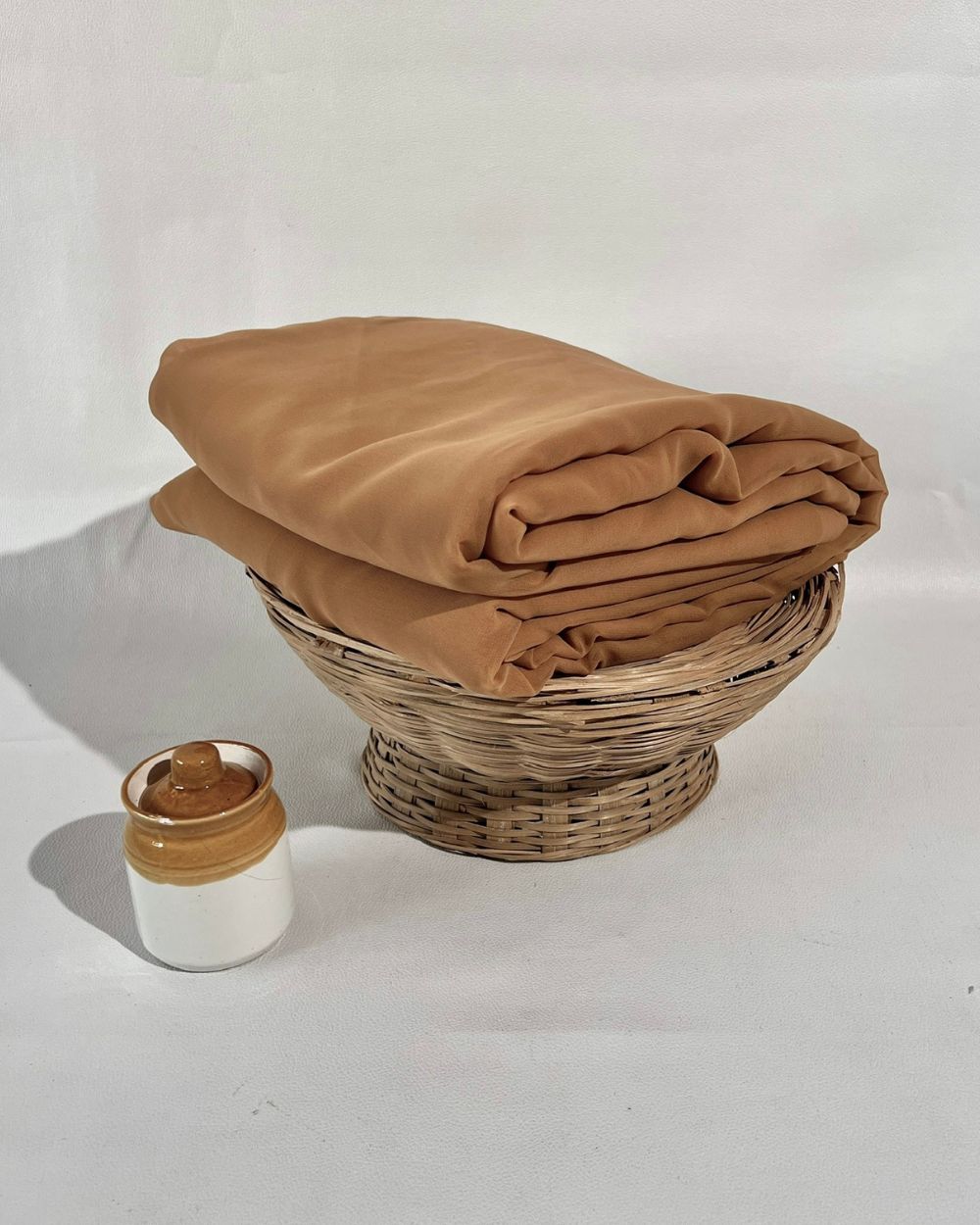 Plain Georgette Sepia Colour 44 Inches Width