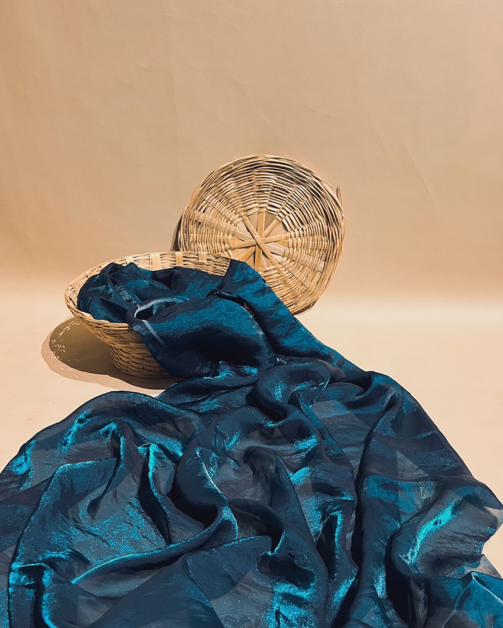Plain Space Silk (Fendy Satin) Dark Kerosene Colour 45 Inches Width
