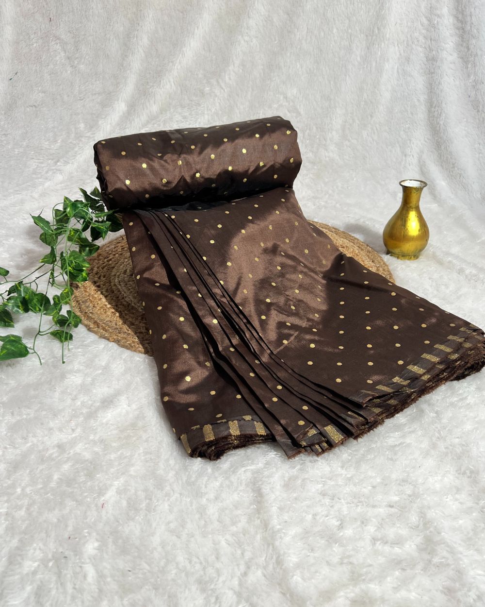 Taffeta Work Brown Colour 54 Inches Width