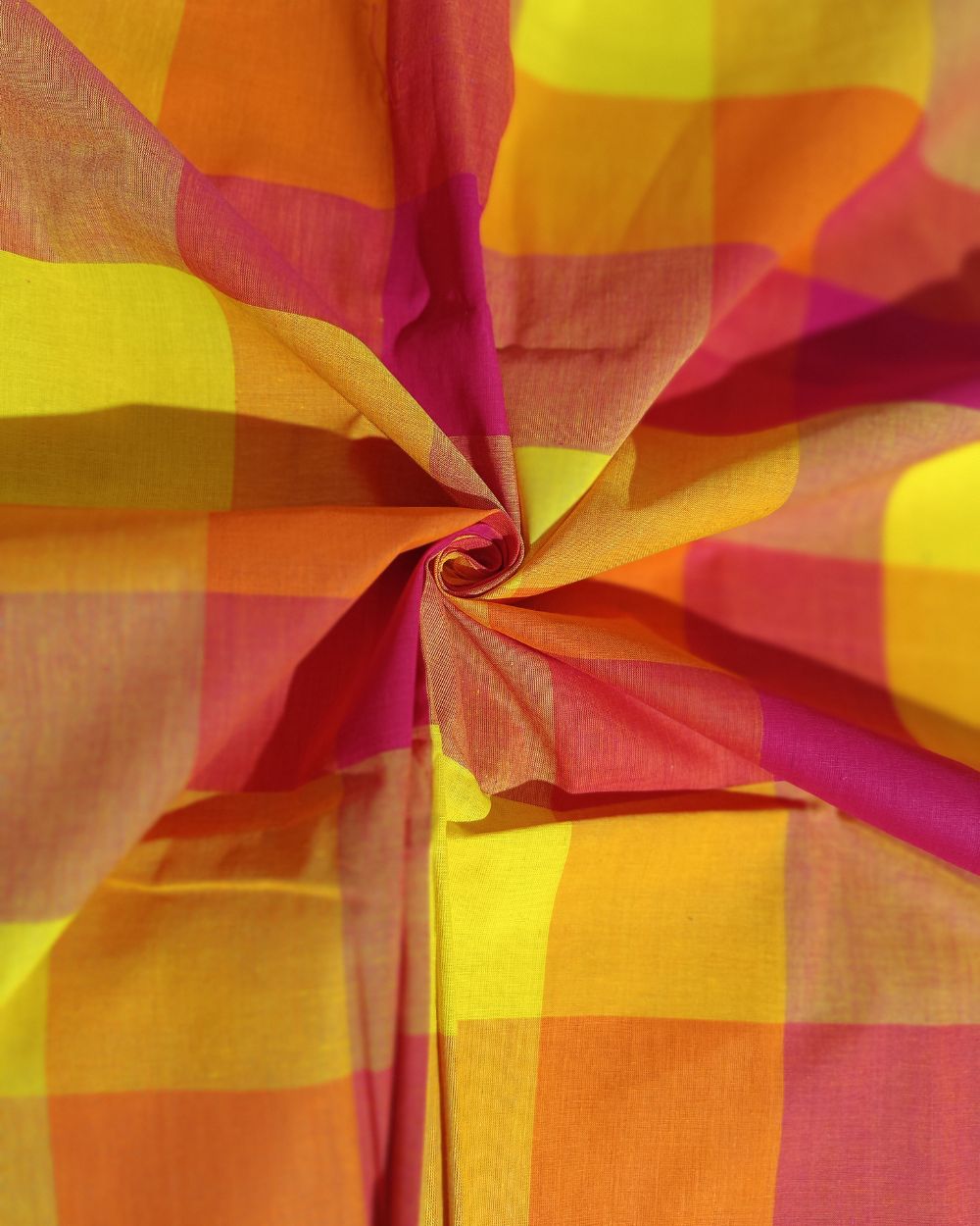 Printed Cotton Checks Multicolor 44 Inches Width