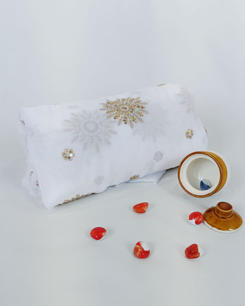 Premium Georgette Work White Colour 48 Inches Width