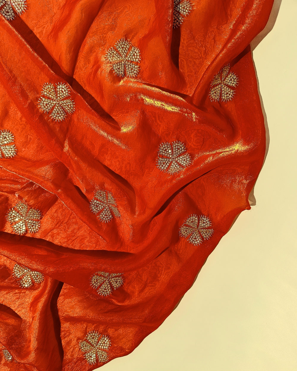 Space Silk Work Orange 46 Inches Width