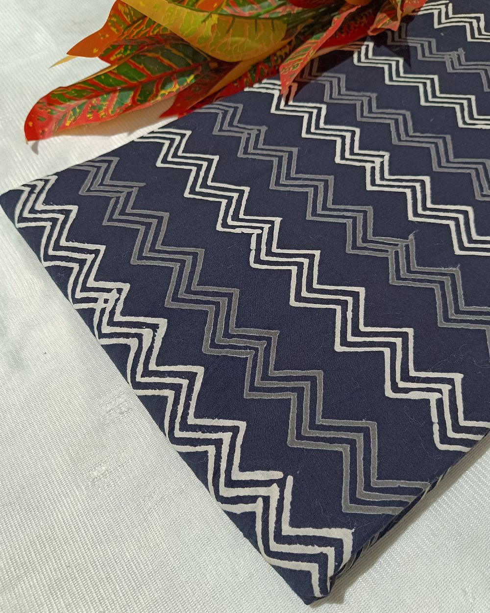 Hand Block Printed Cotton Monochrome Black Colour 42 Inches Width