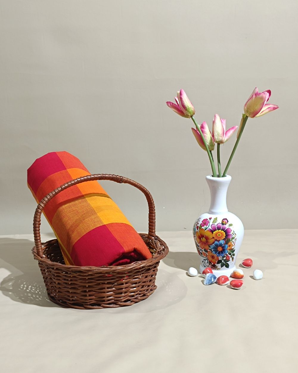 Printed Cotton Checks Multicolor 44 Inches Width