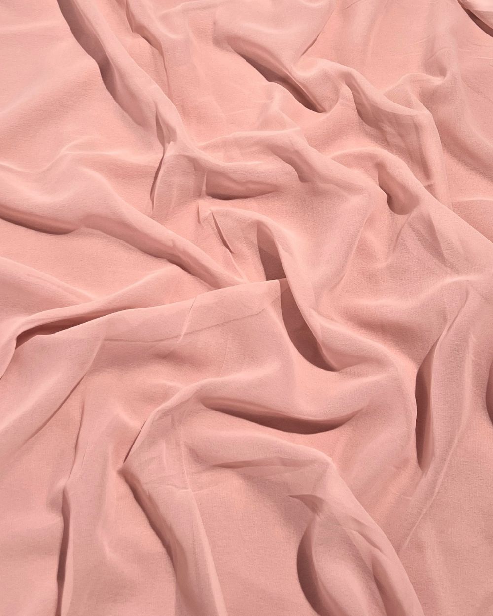 Plain Georgette First Peach Colour 44 Inches Width
